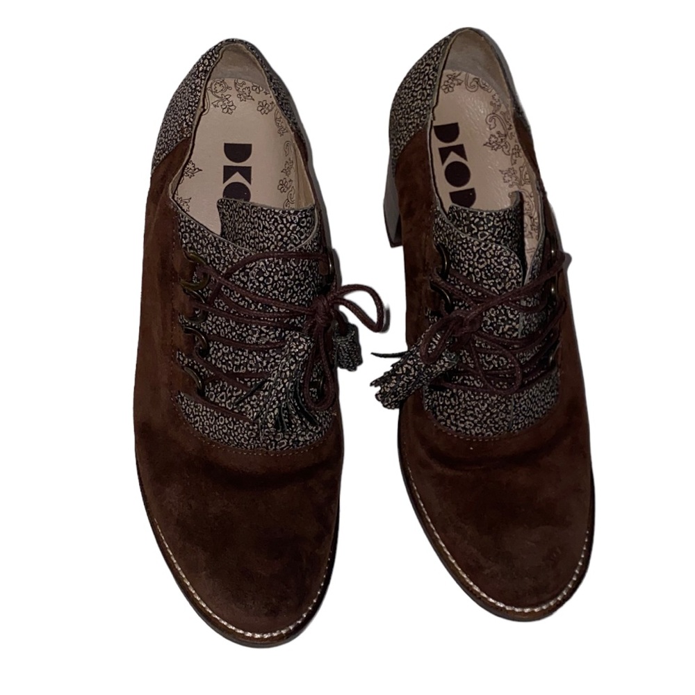 Dkode 38 Ankle Boots Animal Cheetah Leopard Brown Suede